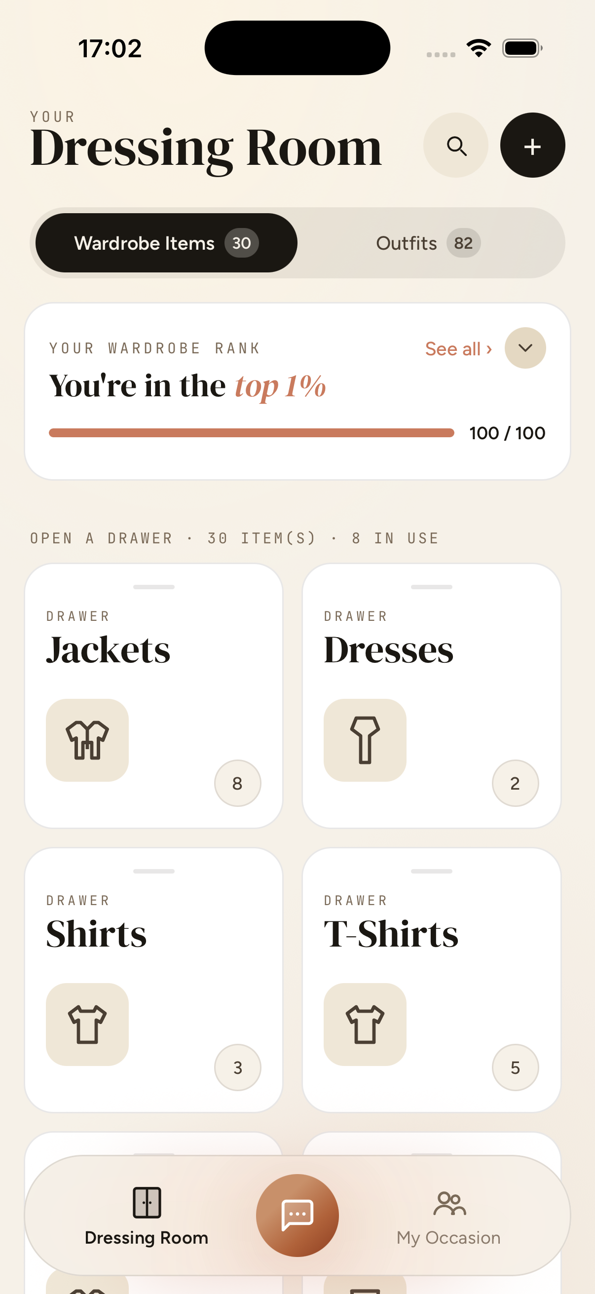 Your Dressing Room — wardrobe drawers organised by type